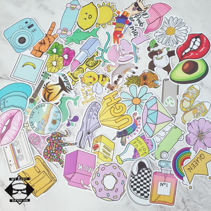 Set sticker/hình dán/decal 030.