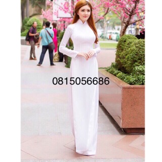 Áo dài trắng học sinh có lớp lót kèm quần