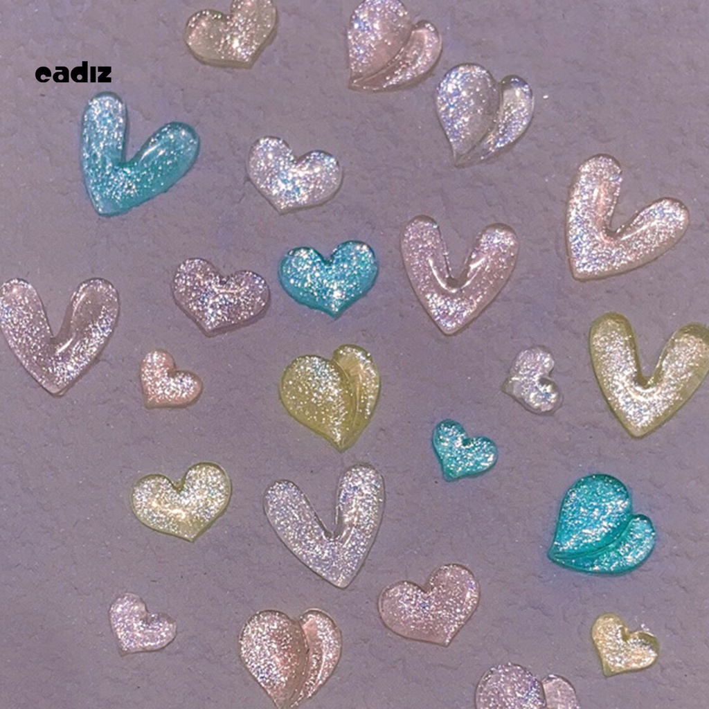 [Hàng mới về] Đá kim cương giả hình trái tim trang trí móng tay DIY