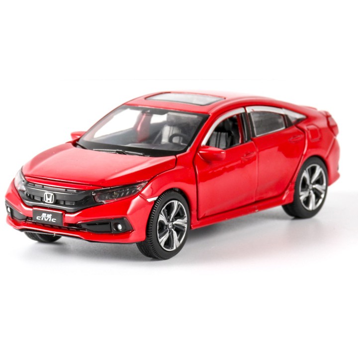 Đồ chơi xe mô hình ô tô Honda civic tỉ lệ 1:32 hãng Jackim xe bằng kim loại mở được các cửa đồ chơi trẻ em