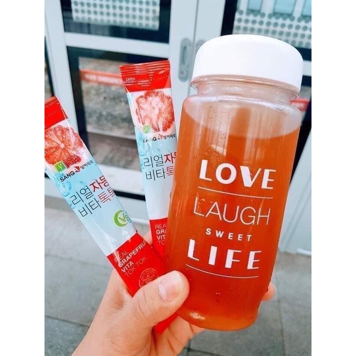 Trà Bưởi Giảm Cân Sanga Real Grapefruit Vita Tok Tok 30 Gói Hàn Quốc Chính Hãng - Bưởi Đỏ Đẹp Da Giữ Dáng