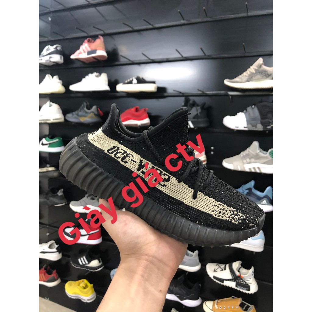 Giày thể thao yz sneaker đen kẻ kem