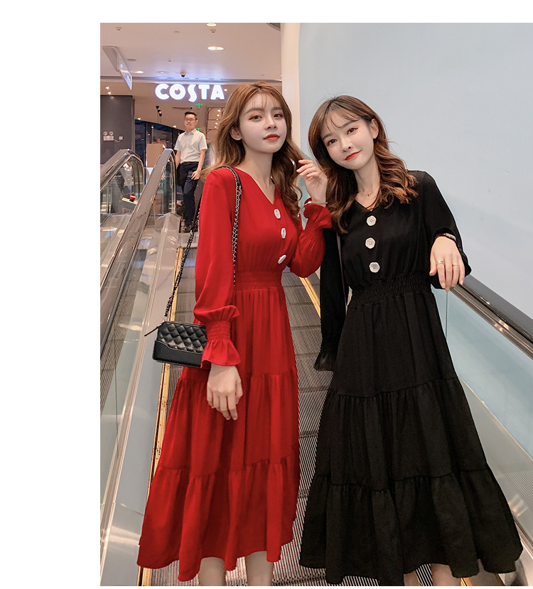 Đầm Dài Tay Dáng Ôm Phong Cách Hàn Quốc Thời Trang Mùa Hè 2021 Dành Cho Nữ