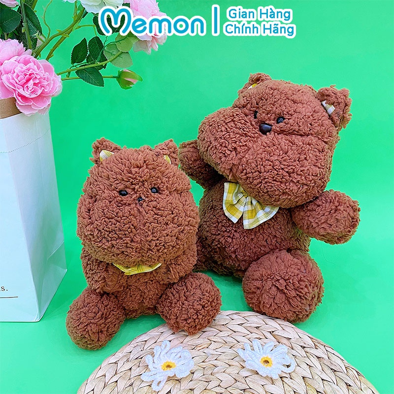 Gấu Bông Má Bự Lông Mềm Cao Cấp Memon