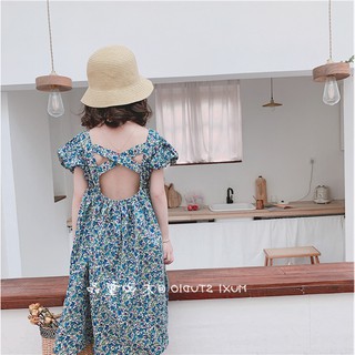 VÁY HOA NHÍ THIẾT KẾ HỞ LƯNG PHONG CÁCH HÀN QUỐC CHO BÉ GÁI [ĐỦ SIZE CHO BÉ TỪ 2-12T]