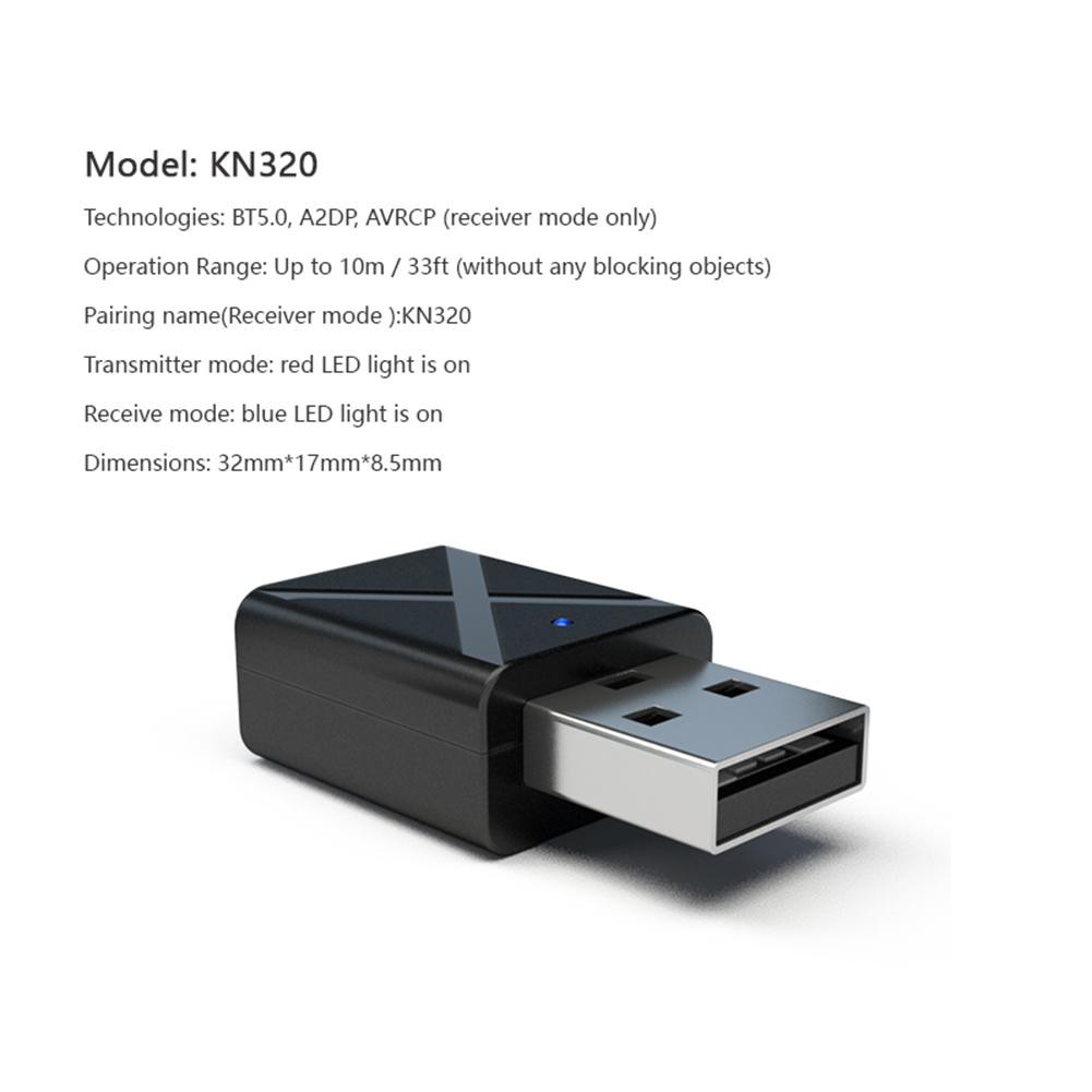 Thiết bị truyền nhận tín hiệu Bluetooth 5.0 2 trong 1 cho xe hơi