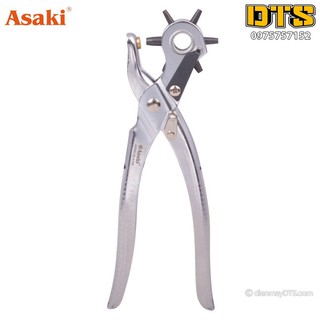 Kìm bấm lỗ Asaki thắt lưng, dây nịt, bấm dây da đồng hồ,thắt lưng, giày dép, bìa cứng, 6 size lỗ đa năng