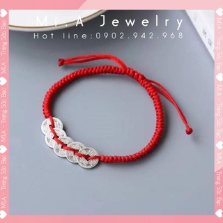 LẮC ĐỒNG TIỀN BẠC NGŨ PHÚC - BẠC 999 NGUYÊN CHẤT !!!