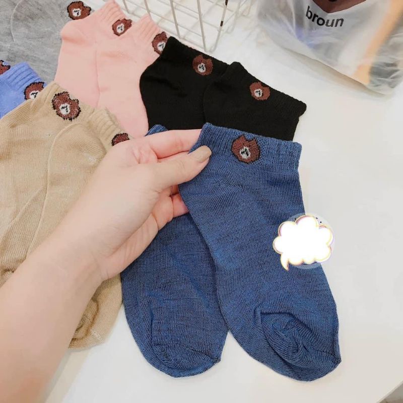 🐻Set 10 đôi vớ gấu Brown 🐻🐸