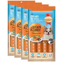 Kem súp Smart Heart Creamy Dog Treats 15gx4 nhiều vị dành cho chó giúp bổ sung chất dinh dưỡng cho bé