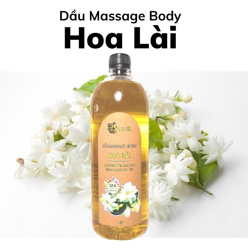 Dầu Massage Body Hương Hoa Lài ACENA 1000ml Trơn Tay, Hương Thơm Hoa Nhài Thư Giãn, Spa Chuyên Dùng