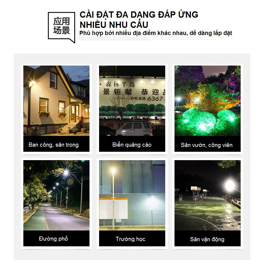 Đèn Led Năng Lượng Mặt Trời Chiếu Sáng Ngoài Trời IP65 10W
