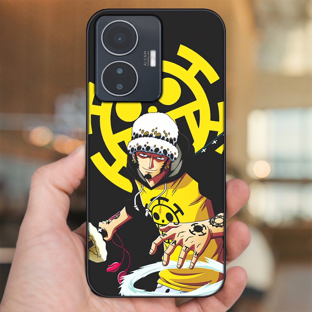 Ốp lưng Vivo Y55 2022 viền đen in hình Law One Piece
