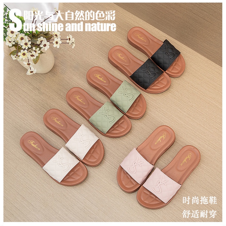 Dép Sandal Đế Bằng Chống Trượt Thời Trang Mùa Hè Phong Cách Mới Cho Nữ