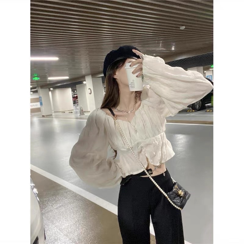 Áo croptop voan mềm nữ tính ulzzang