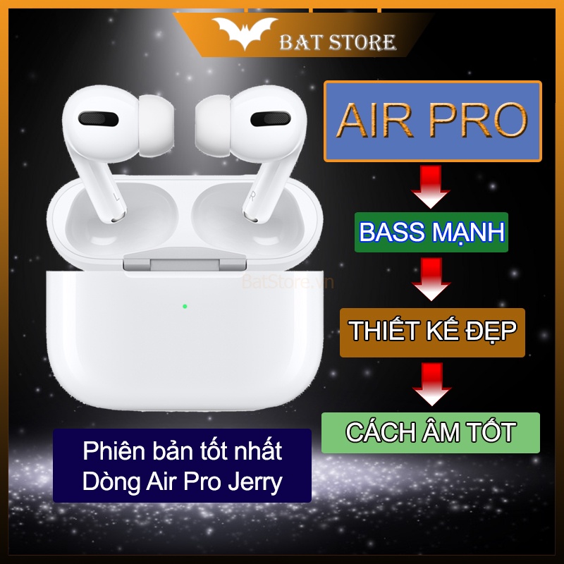 Tai Nghe Bluetooth PRO Chip JERRY - Check Seting, Vi trình 3, Bass Mạnh - BATSTORE