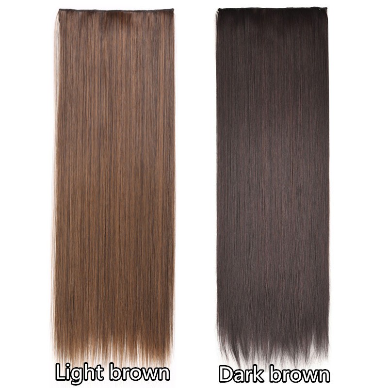 Tóc Giả Thẳng Dài 80CM Siêu Dài 5 Kẹp Bằng Sợi Tổng Hợp Tự Nhiên Dành Cho Nữ