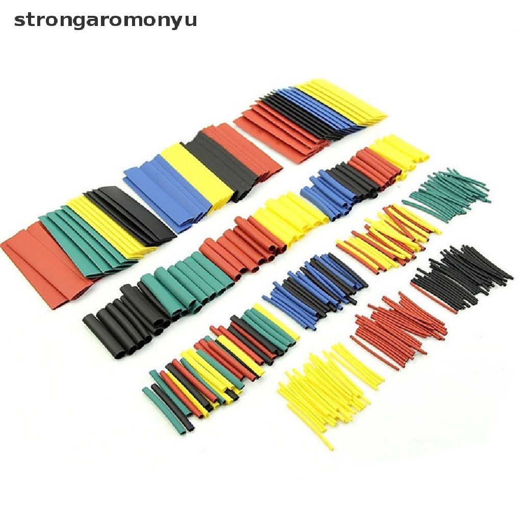 【YU】 328 Pcs 5 Colors 8 Sizes Assorted 2:1 Heat Shrink Tubing Wrap Sleeve Kit top .