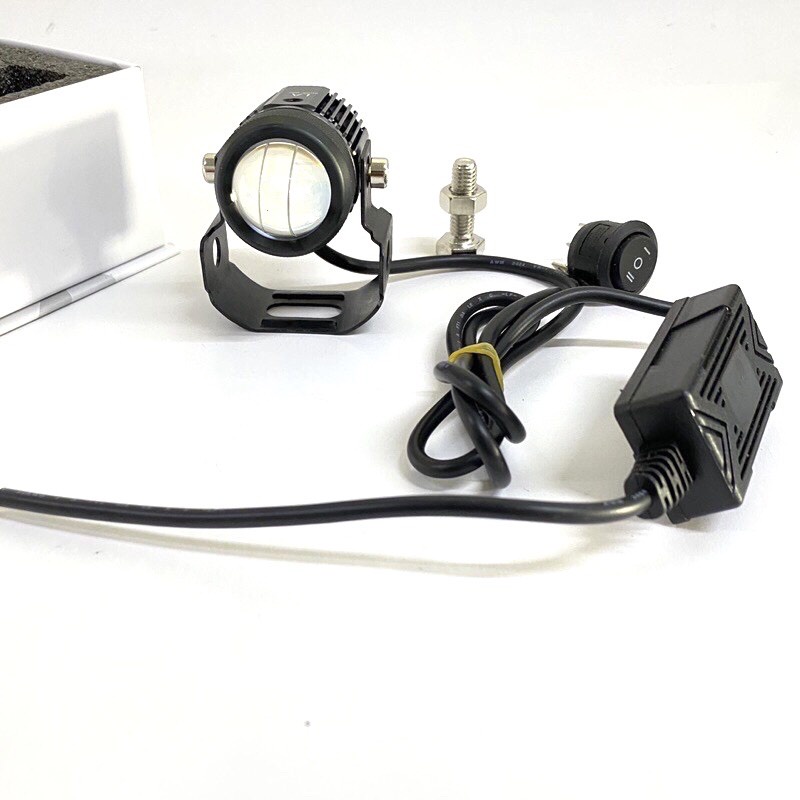 Đèn Trợ Sáng Mini Bi Cầu 2 Mầu Cos Vàng Pha Trắng