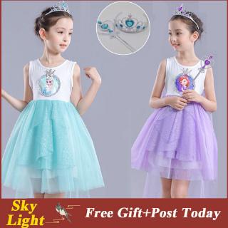 Bộ đầm hóa trang công chúa Elsa sofia cho bé gái