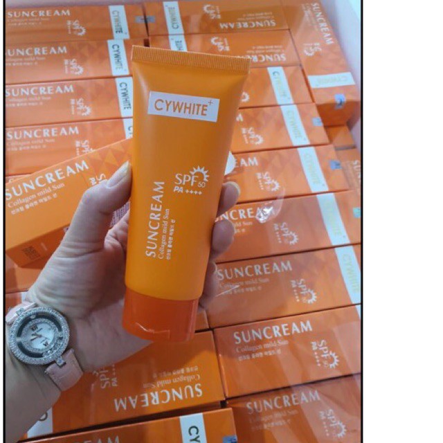 kem chống nắng Suncream collagen mild sun Cywhite spf 50 Pa++++ 100ml