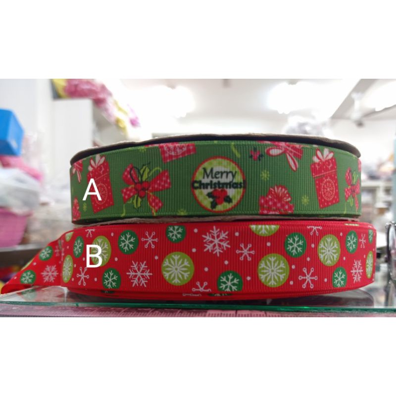 Grosgrain Ribbon Christmas Motif Size 2.5cm - Part 2