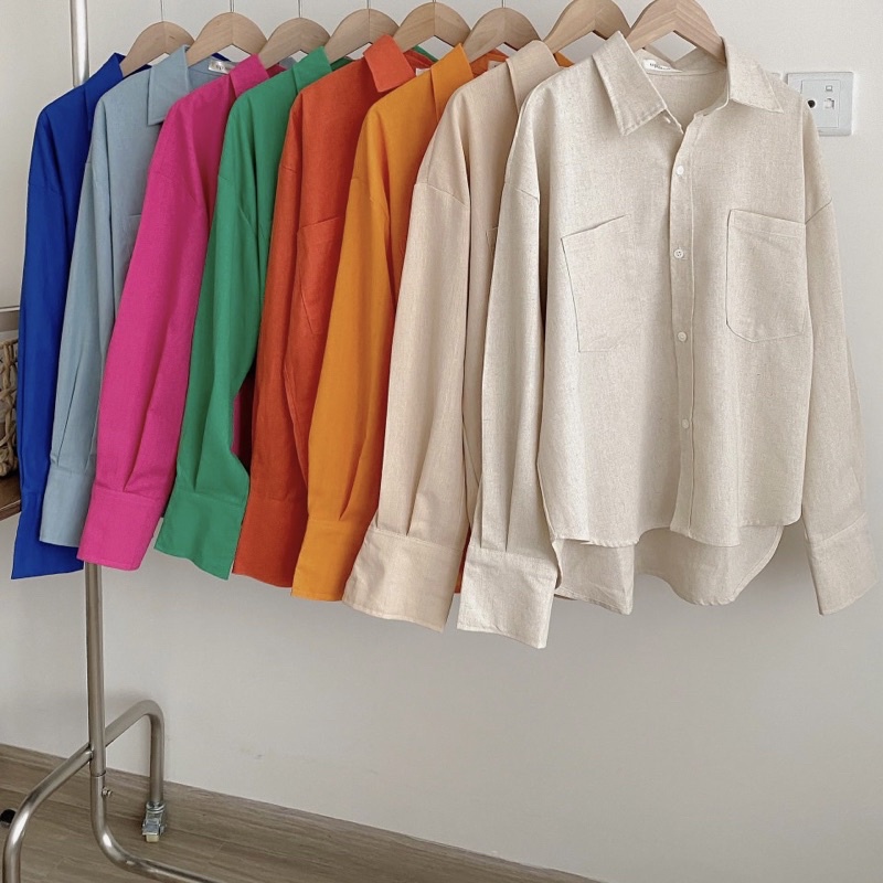 Áo Sơ Mi Đũi Thô Dày Dặn Đủ Màu