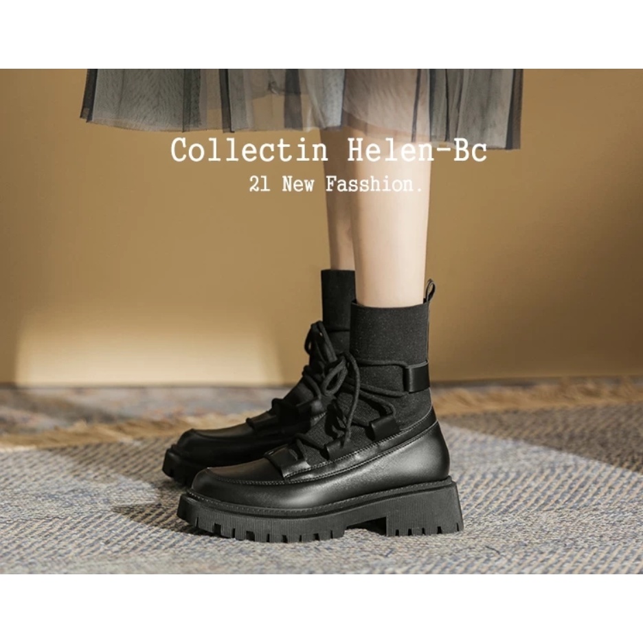 Boot Cổ Len Cổ Lửng Cao Gót 5 Phân ULZZANG