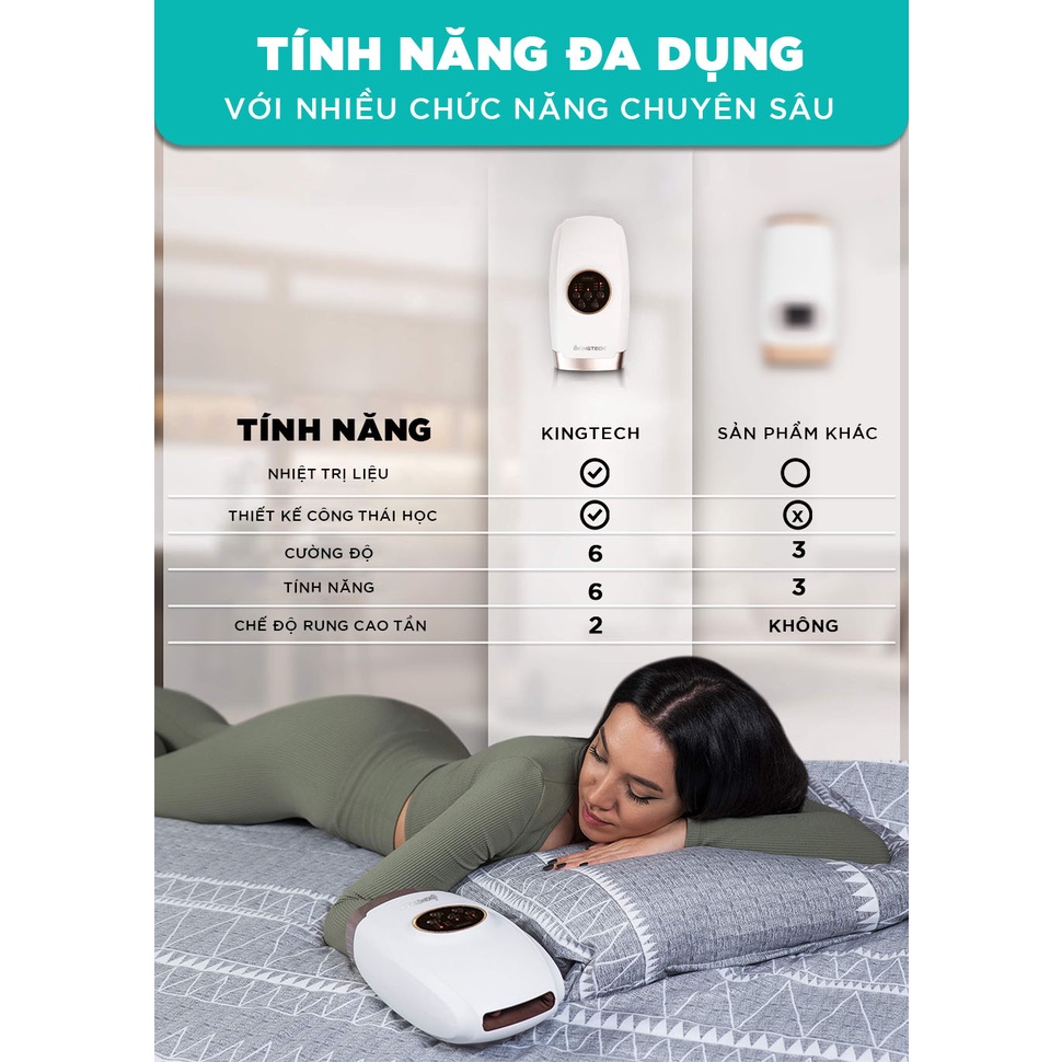 Máy Massage Tay Cao Cấp KINGTECH KH-690 - Mát xa Trị Liệu Tích Hợp Nhiệt, Matxa Vùng Cổ, Mu, Ngón, Lòng Bàn Tay