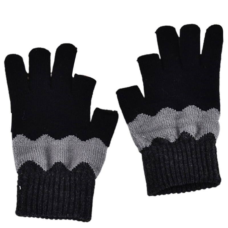 Găng Tay Hở Ngón Giữ Ấm Mùa Đông Thời Trang Cho Nam Nữ