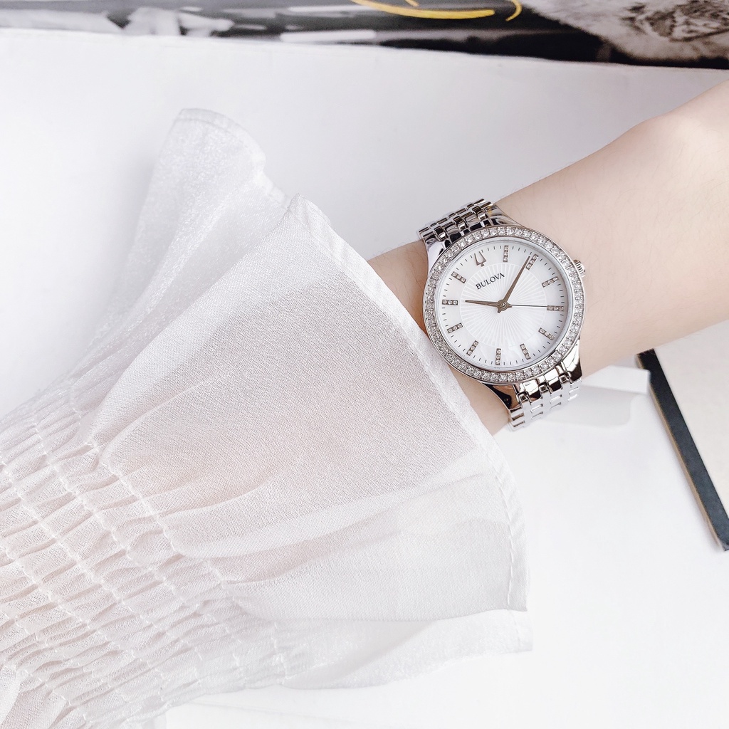 Đồng hồ nữ dây thép Bulova Swarovski Crystal Accent 96X146