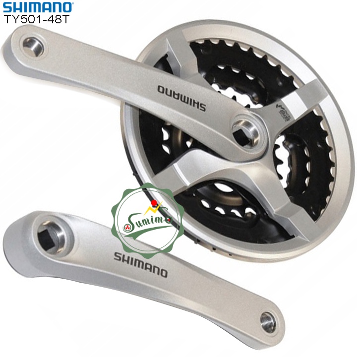 Giò dĩa SHIMANO FC-TY501-28/38/48T-170mm cốt vuông - Chính hãng