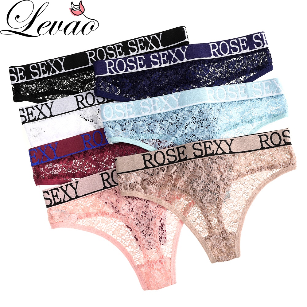 Quần lót Levao vải ren xuyên thấu thoáng khí gợi cảm cho nữ