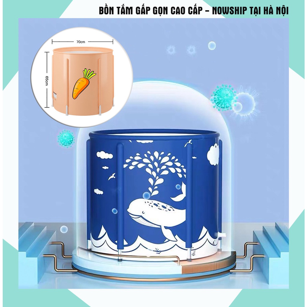 Bồn tắm gấp gọn xông hơi giữ nhiệt siêu tiện lợi, hàng loại 1 chất lượng cao [SALE SỐC]