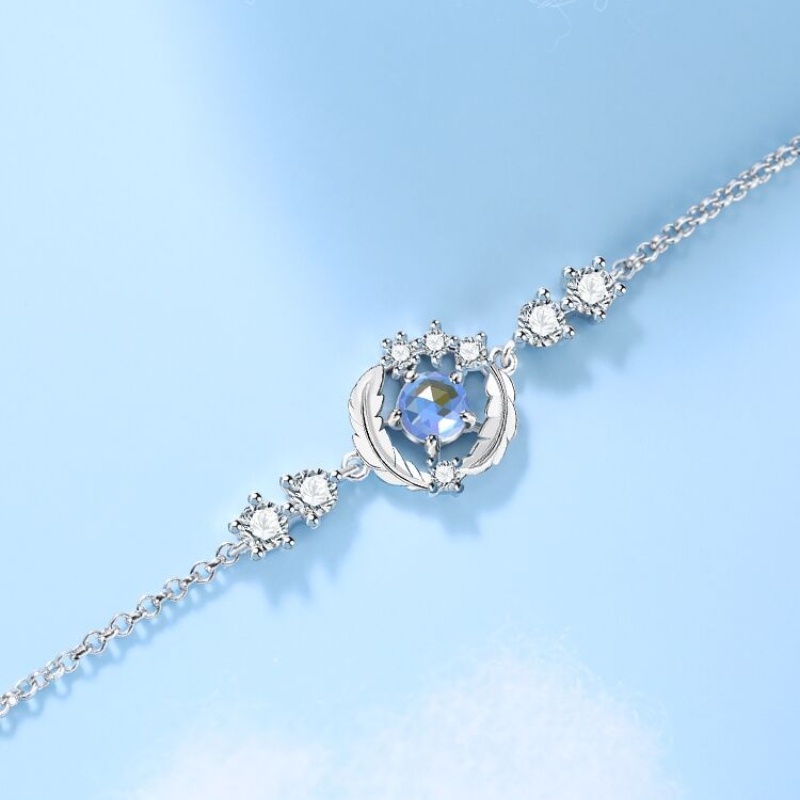 Vòng tay Moonstone của nữ Thiết kế đơn giản Vòng tay thời trang Hàn Quốc dành cho nữ