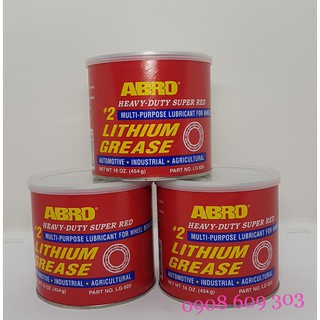 Mỡ bò ABRO SUPER RED LITHIUM GREASE Đỏ 454g