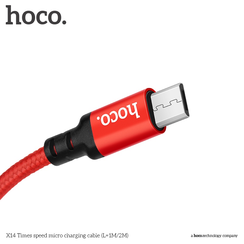 Dây sạc Hoco X14 USB-Micro dây bọc dù chống đứt gãy dài 1/2 mét dành cho android, sạc dự phòng