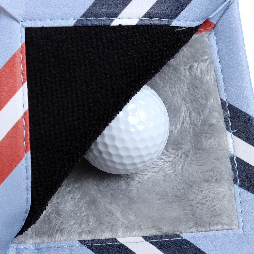 MYRONGOODS Square Golf Ball Cleaning Towel Club Head Cleaner Retractable Keychain Buckle