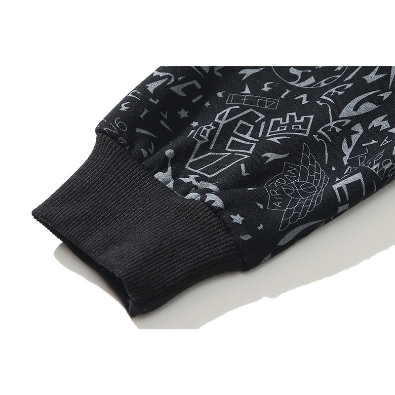 Áo hoodie Air Jordan tay dài bằng cotton lót nhung thêu họa tiết cổ điển thời trang cho nam và nữ