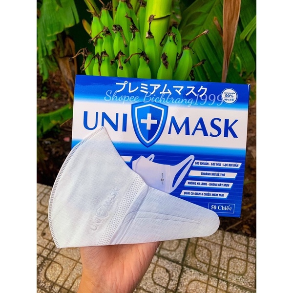 [Hộp50cái] KHẨU TRANG 3D UNI MASK CÔNG NGHỆ NHẬT BẢN