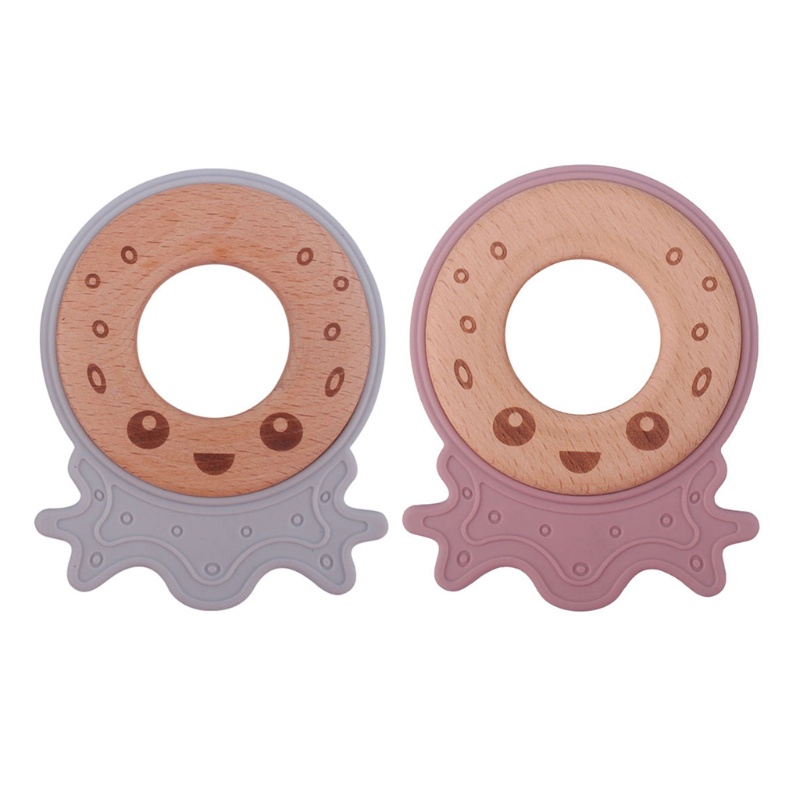 Đồ Chơi Ngậm Nướu Hình Bạch Tuộc Hoạt Hình Bằng Silicon Dành Cho Em Bé