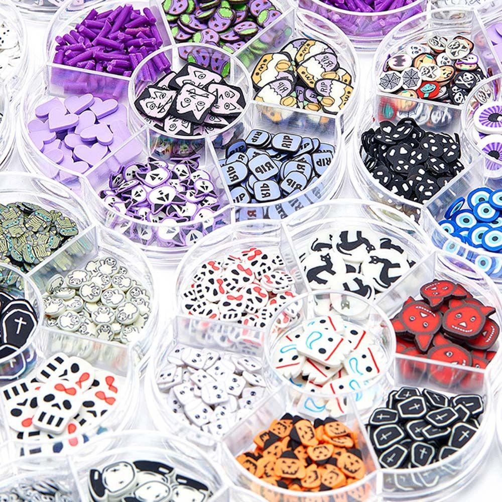 OCEANMAP Hạt Đất Sét Mềm Nhiều Màu Đính Móng Tay Nghệ Thuật