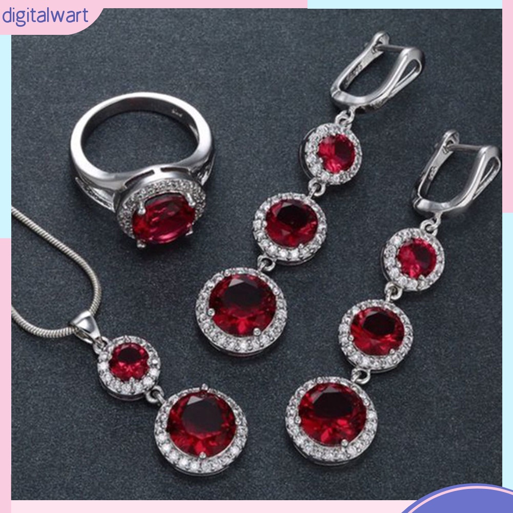 Set Vòng cổ Nhẫn Và Đôi Khuyên Tai Kiểu Dáng Thời Trang Sang Trọng Cho Nữ