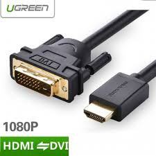 Cáp HDMI to DVI 24+1 Cao Cấp Ugreen 30116 10135 10136 10137 HD106 màu đen (2 chiều) Chính Hãng