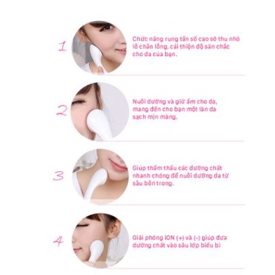 Máy Massage Mặt Bằng ion Dưỡng Trắng Mịn Da - Siêu Phẩm Giúp Da Mặt Trắng Mịn
