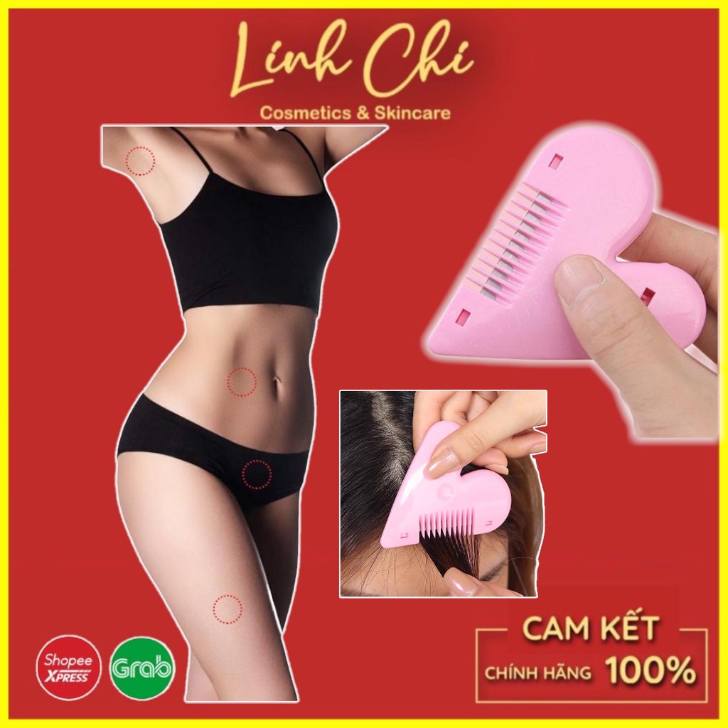 Lược Tỉa Tóc Mái, Dụng Cụ Cắt Tỉa Tạo Hình Vùng Bikini Hình Trái Tim An Toàn Tiện Dụng