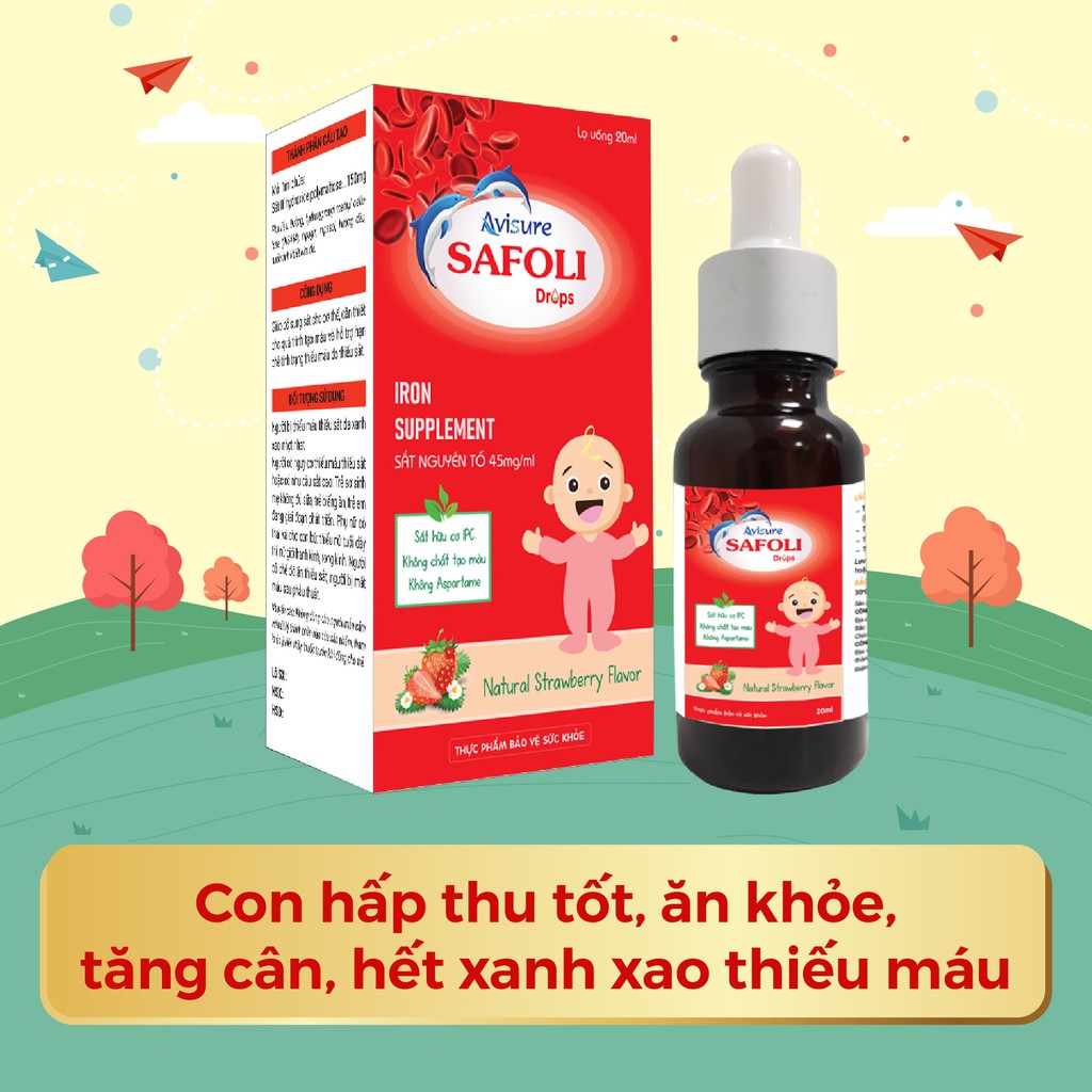 📌[Mưa quà tặng] Bộ AVISURE KID - Vitamin D3 Mk7, Smart Kid DHA và sắt Safoli Drops cho bé yêu từ 0- 24 tháng tuổi.