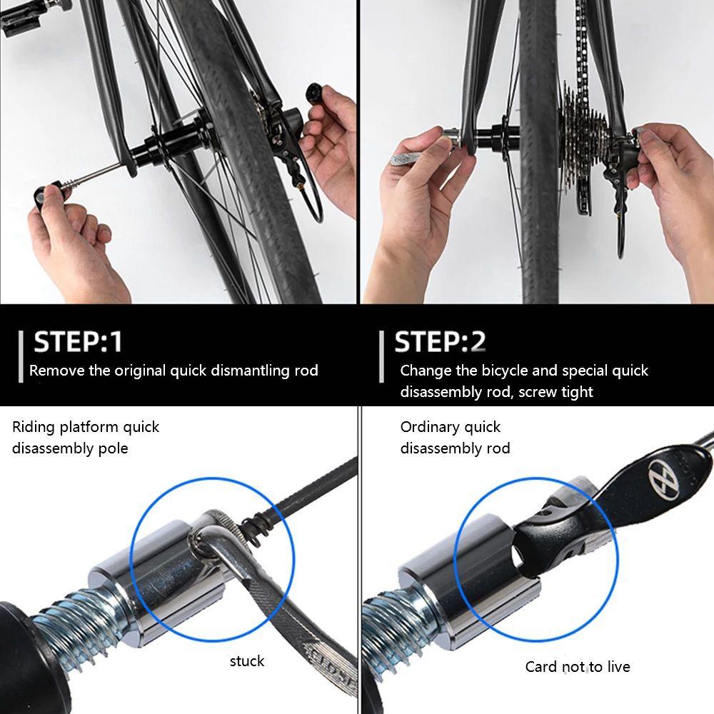 Trục Bánh Xe Trước / Sau Bằng Thép 19cm Tháo Lắp Nhanh Tiện Dụng Cho Xe Đạp Leo Núi