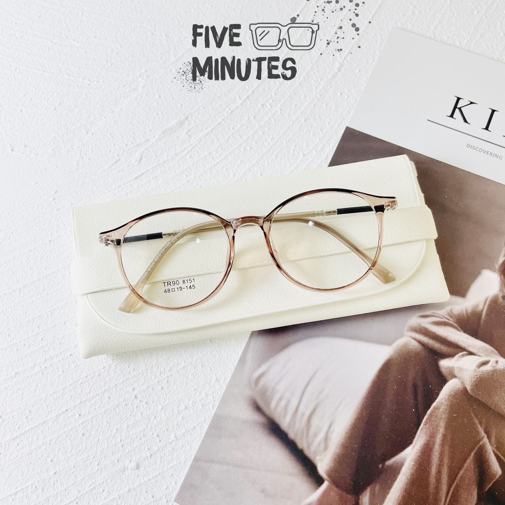 Gọng kính cận nam nữ, kính nhựa tròn Fiveminutes 8151 nhiều màu Siêu hot, Unisex Nam nữ | BigBuy360 - bigbuy360.vn
