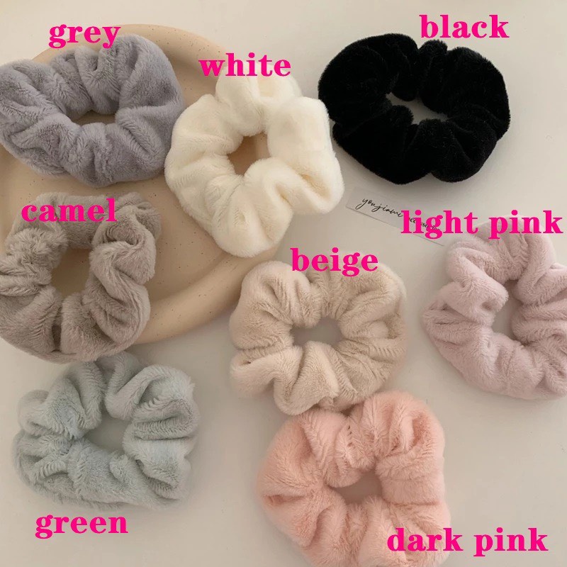 Dây Buộc Tóc Lông Thỏ Co Giãn Ấm Áp Chất Lượng Cao Bella LiLy 11